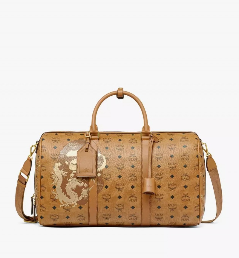 Víkendová Taška MCM Worldwide MCM x BAPE Ottomar in Visetos Hnede | 504263-TBJ 