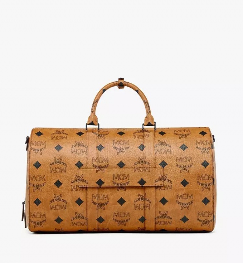 Víkendová Taška MCM Worldwide Ottomar in Maxi Visetos Hnede | 710926-LPQ