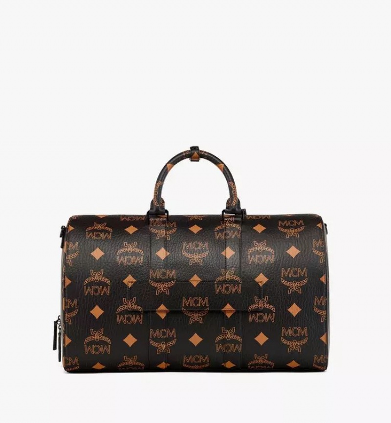 Víkendová Taška MCM Worldwide Ottomar in Maxi Visetos Čierne | 874953-RWZ